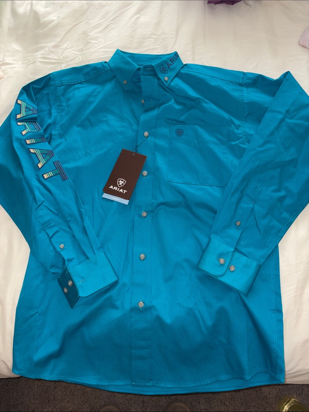 Ariat Men’s Turquoise Button-Down Long Sleeve Shirt